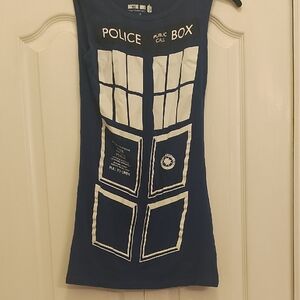 Her Universe Blue TARDIS Police Box Mini Dress